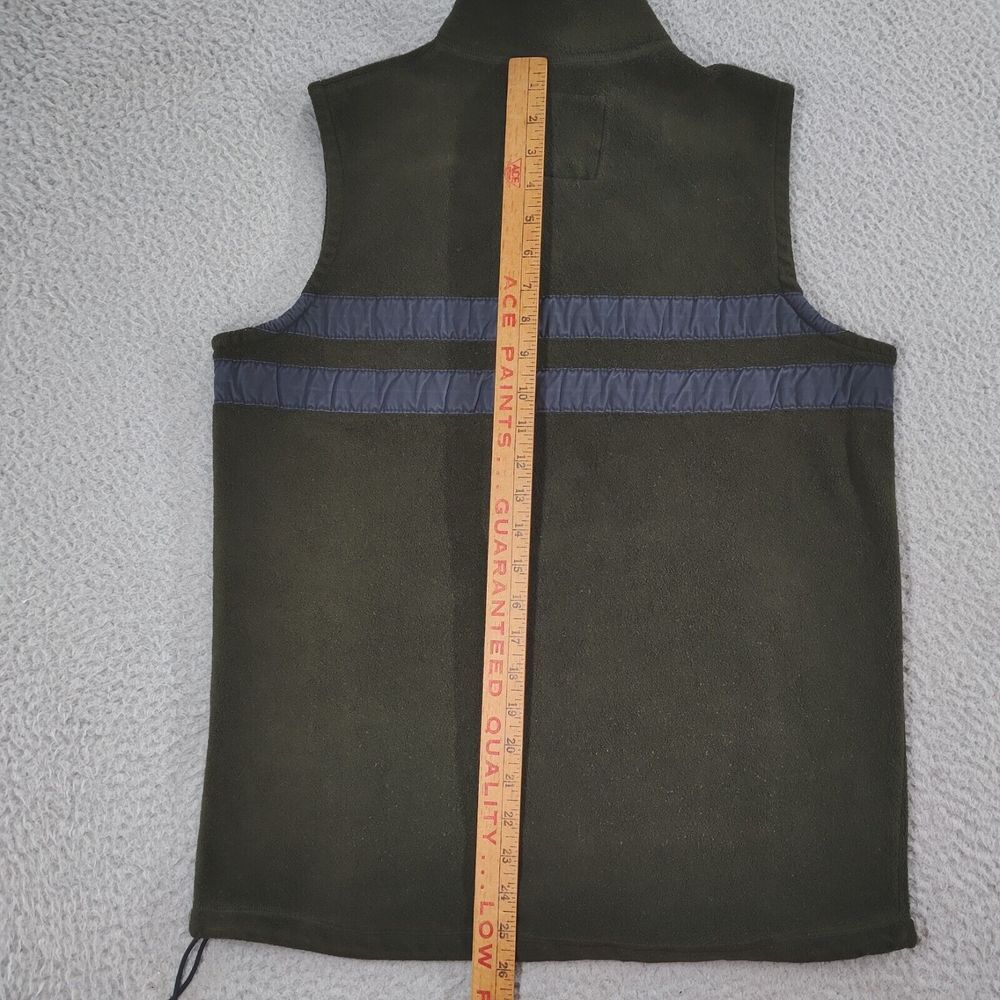 Vtg Abercrombie & Fitch Fleece Vest Mens XL Olive Green Full Zip Spellout - Picture 14 of 16
